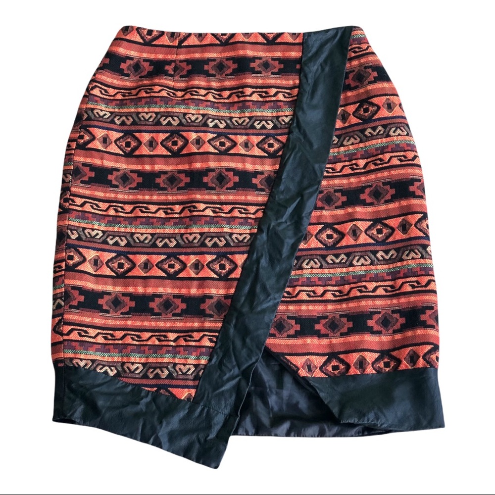 Mustard Seed Womens The Geometric Asymmetrical Mini Skirt,Multicoloured,‎ Small